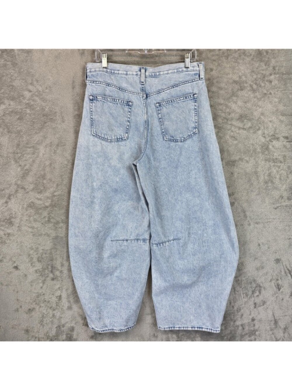 Gap Horseshoe High Rise Jeans Womens 29R Blue Light Wash Wide Leg Relaxed Denim - Picture 2 of 13